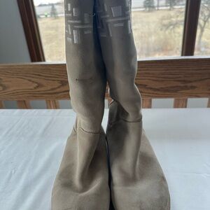 Stylish Tan Cole Haan Nike Air Mid-Calf Winter Boots